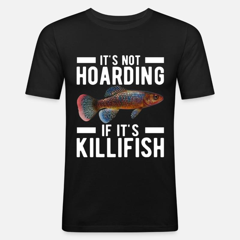 Killifisch Eierlegender Zahnkrapfen Aquarium - Männer Slim Fit T-Shirt - Schwarz