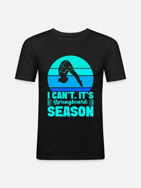 Diving diving board - Men's Slim Fit T-Shirt - black