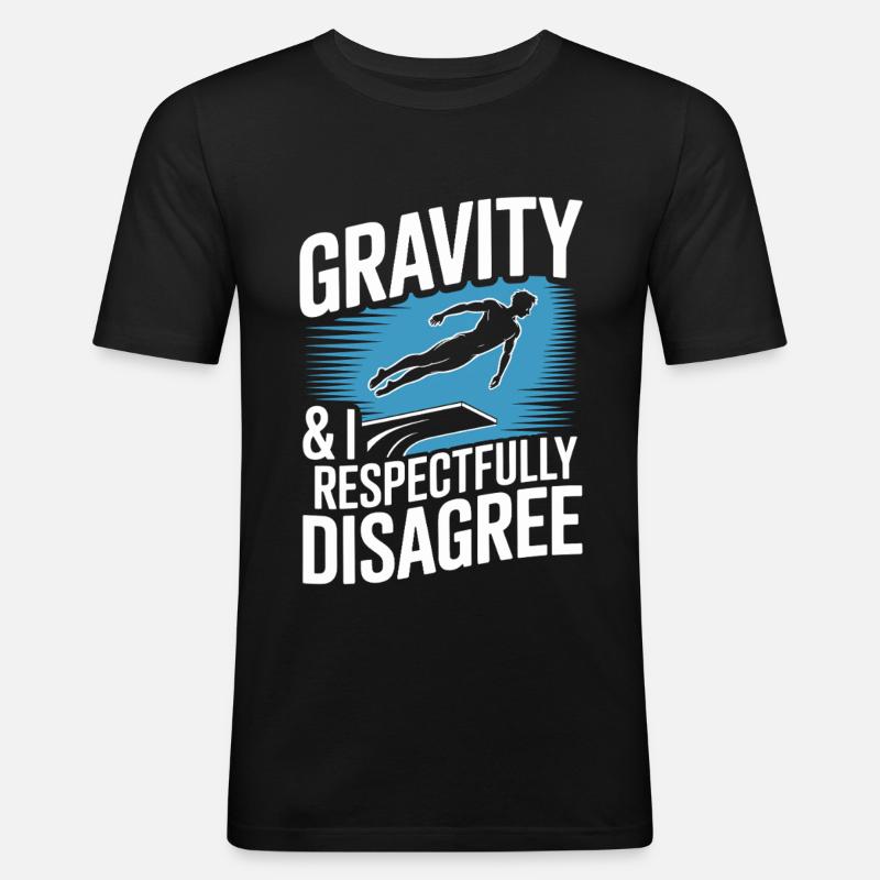 Diving diving board - Men's Slim Fit T-Shirt - black