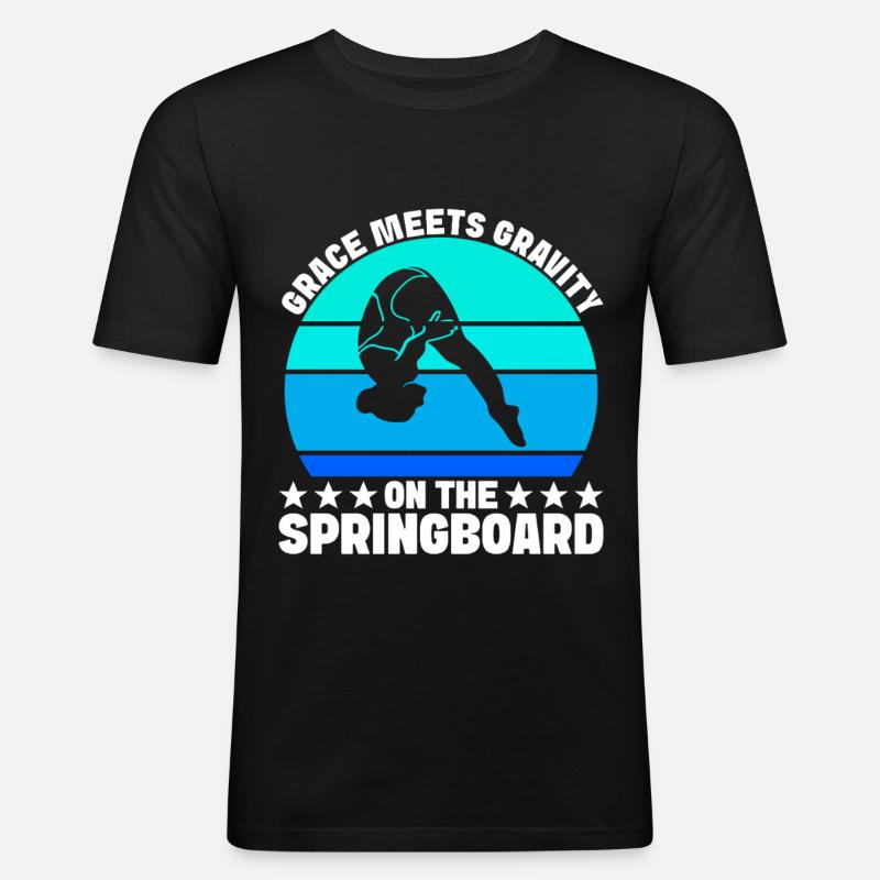 Diving diving board - Men's Slim Fit T-Shirt - black