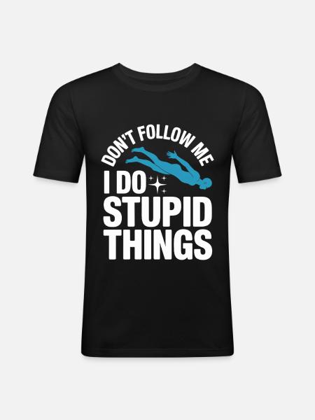 Diving diving board - Men's Slim Fit T-Shirt - black