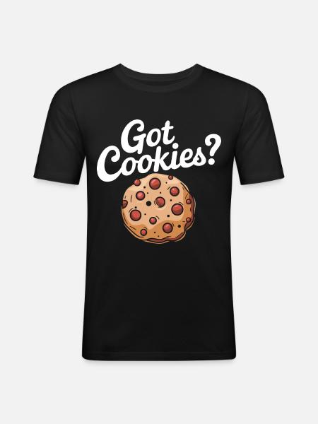 Cookies Cookie Biscuits Biscuits Chocolate - Men's Slim Fit T-Shirt - black