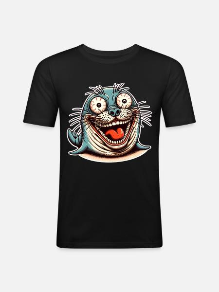 Sceau d’étanchéité - T-shirt près du corps Homme - noir