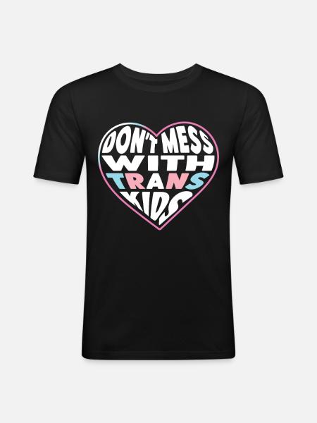 Transgender Trans LGBT Pride - Men's Slim Fit T-Shirt - black