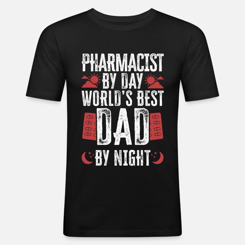 Pharmacy Tech Technician - Männer Slim Fit T-Shirt - Schwarz