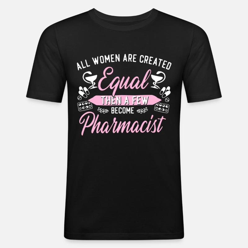 Pharmacy Tech Technician - Männer Slim Fit T-Shirt - Schwarz