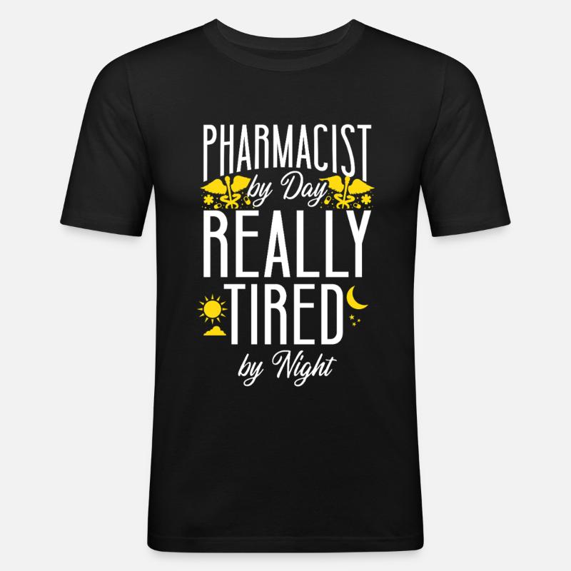 Pharmacy Tech Technician - Männer Slim Fit T-Shirt - Schwarz