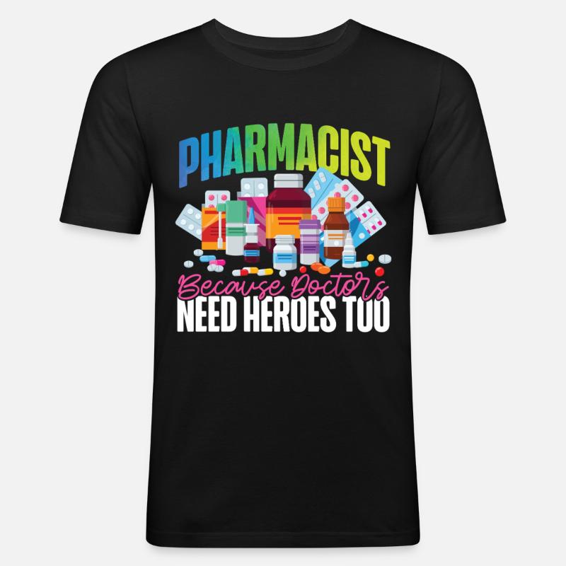 Pharmacy Tech Technician - Men's Slim Fit T-Shirt - black