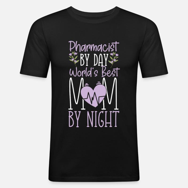 Pharmacy Tech Technician - Männer Slim Fit T-Shirt - Schwarz