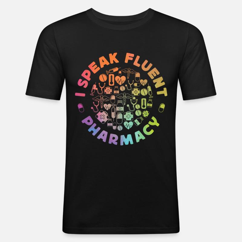 Pharmacy Tech Technician - Men's Slim Fit T-Shirt - black