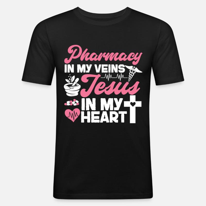 Pharmacy Tech Technician - Men's Slim Fit T-Shirt - black
