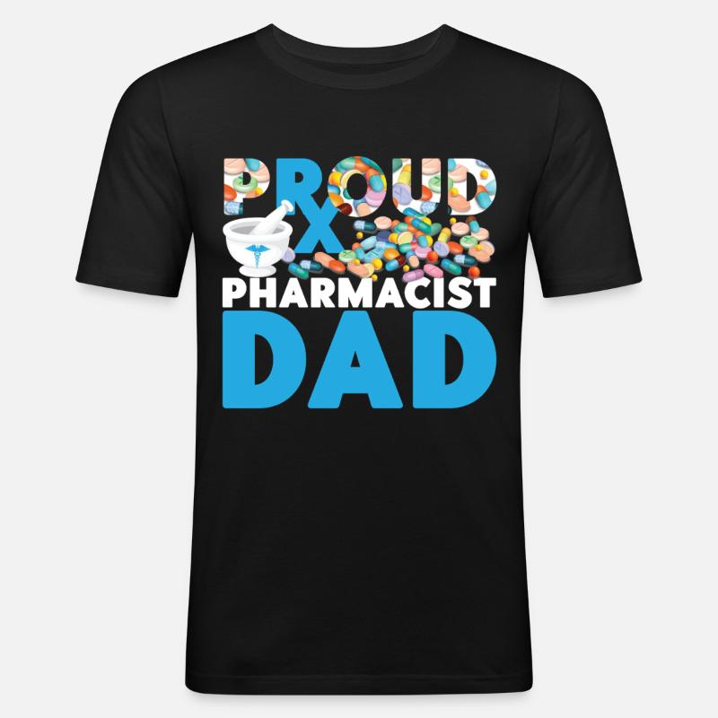 Pharmacy Tech Technician - Männer Slim Fit T-Shirt - Schwarz