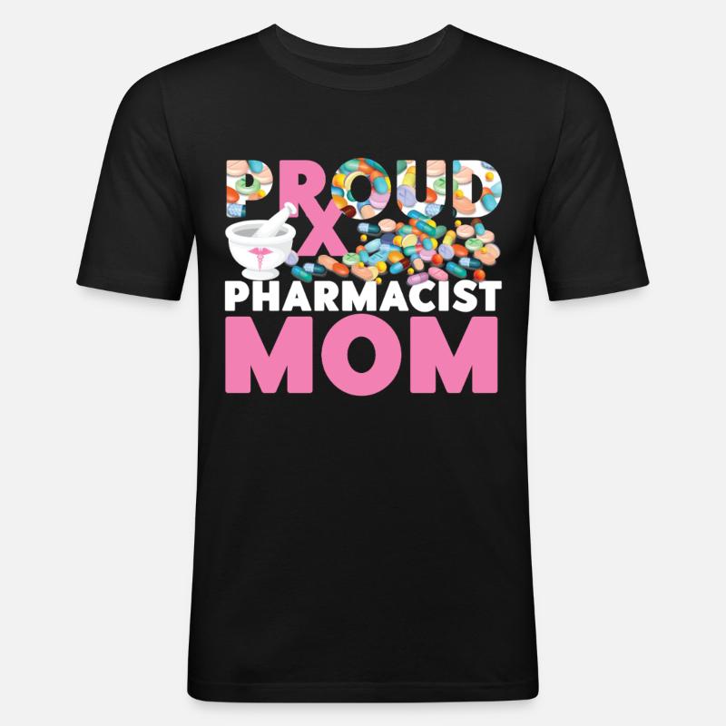 Pharmacy Tech Technician - Männer Slim Fit T-Shirt - Schwarz