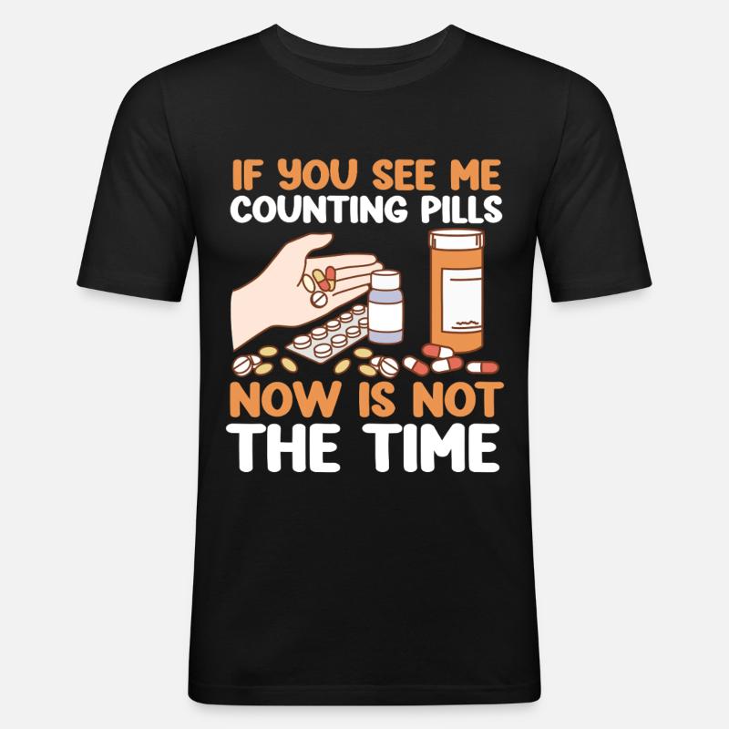 Pharmacy Tech Technician - Men's Slim Fit T-Shirt - black