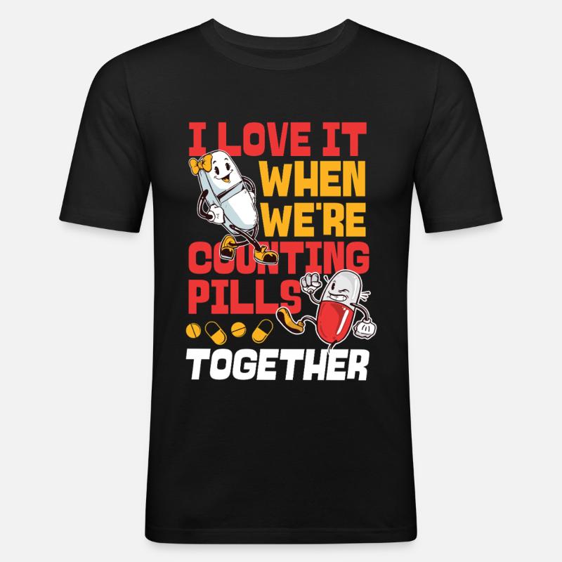 Pharmacy Tech Technician - Men's Slim Fit T-Shirt - black