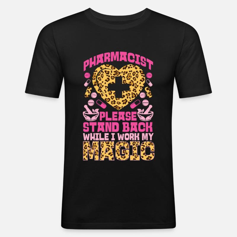 Pharmacy Tech Technician - Männer Slim Fit T-Shirt - Schwarz