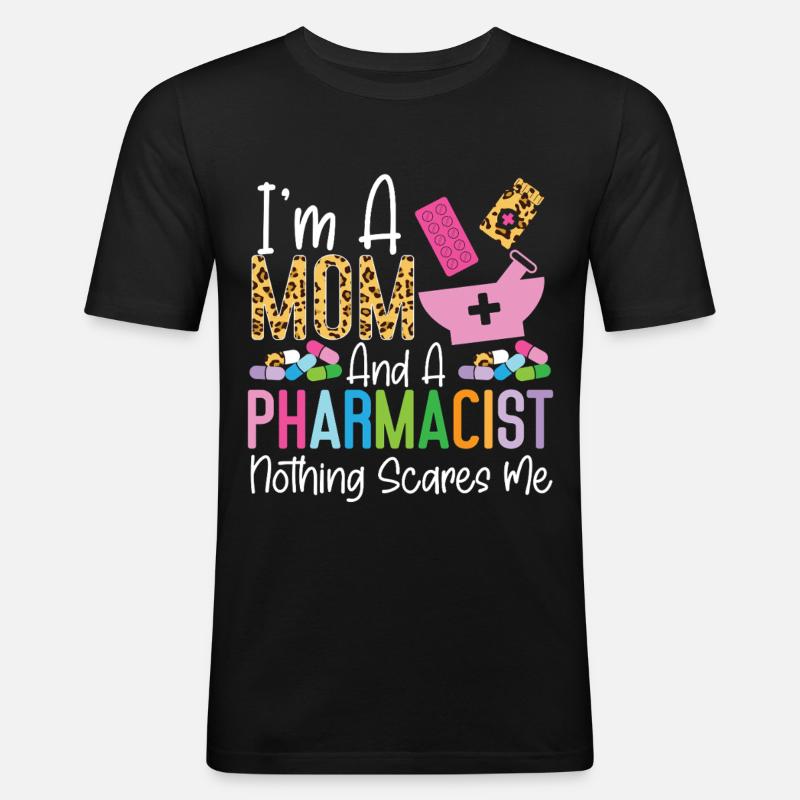 Pharmacy Tech Technician - Männer Slim Fit T-Shirt - Schwarz