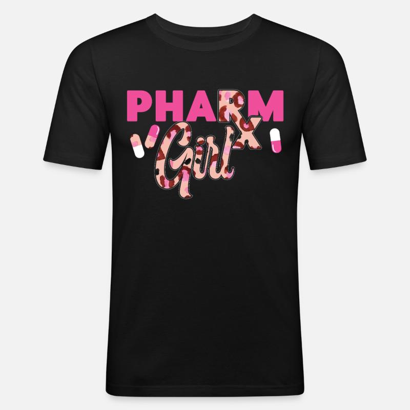 Pharmacy Tech Technician - Männer Slim Fit T-Shirt - Schwarz