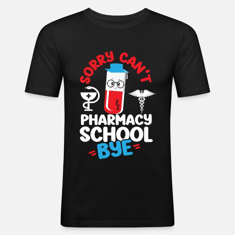 Pharmacy Tech Technician - Männer Slim Fit T-Shirt - Schwarz