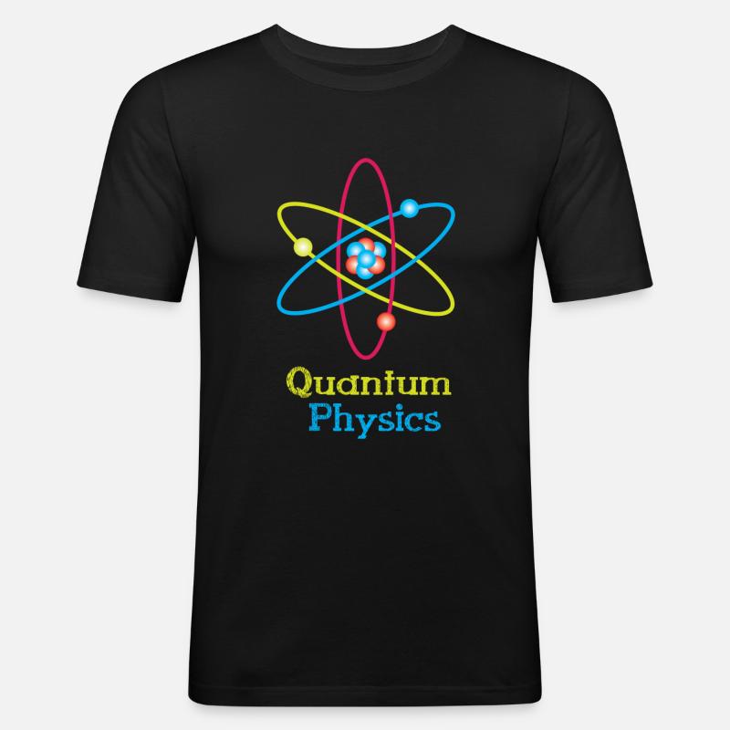 Quantum Physics - Männer Slim Fit T-Shirt - Schwarz