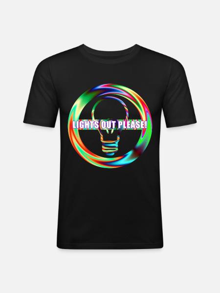 Turn off light from lamp - Men's Slim Fit T-Shirt - black