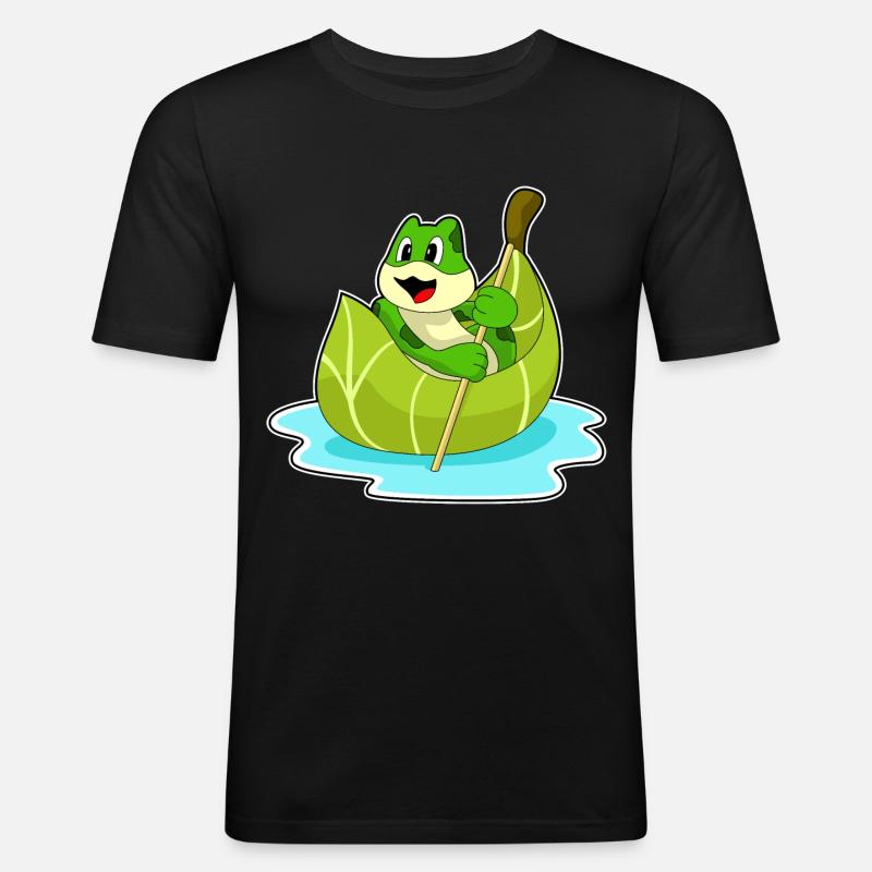 Frosch Boot - Männer Slim Fit T-Shirt - Schwarz