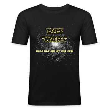 Das wars (möge das Abi mit uns sein) - Männer Slim Fit T-Shirt - Schwarz - Vorne - Nik (191cm)