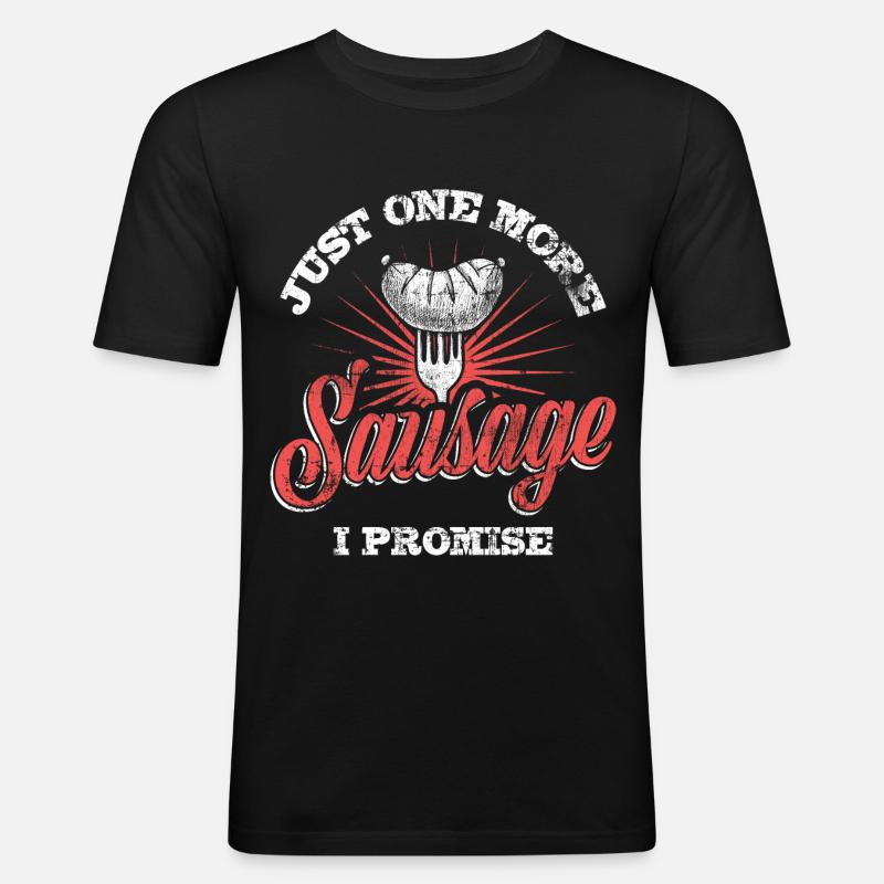 Wurst Würstchen - Männer Slim Fit T-Shirt - Schwarz