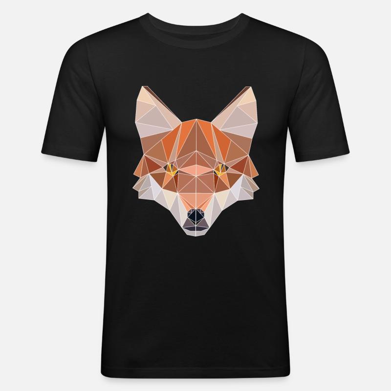 Tshirt polygonal Design Symmetrical Triangular - T-shirt près du corps Homme - noir