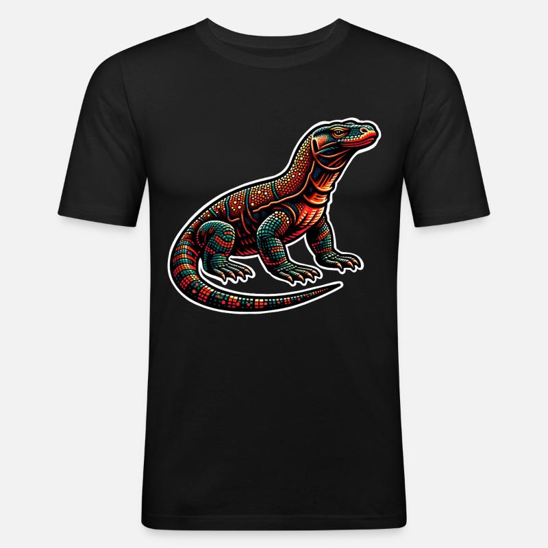 Komodowaran Komodo Dragon - Men's Slim Fit T-Shirt - black