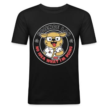 Science Lab - Men's Slim Fit T-Shirt - black - Front - Nik (191cm)