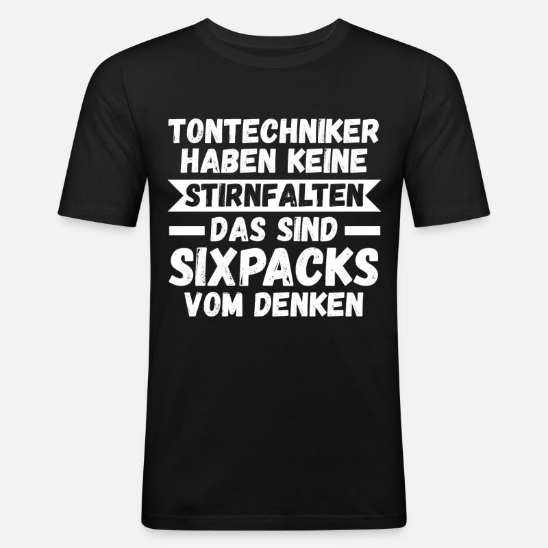 Toningenieur Tontechnik Tontechniker - Männer Slim Fit T-Shirt - Schwarz