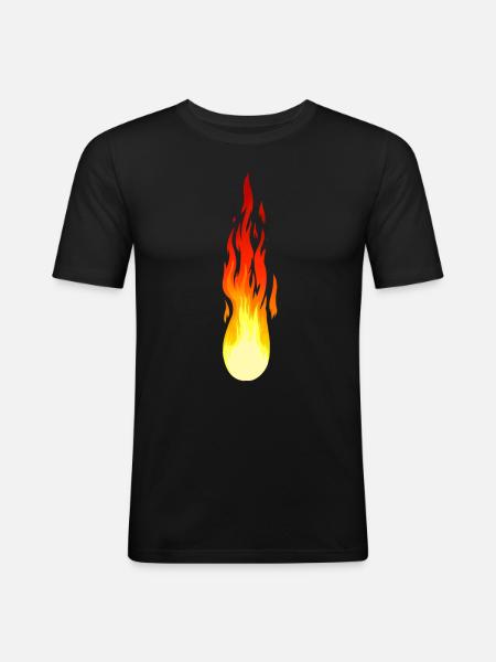 Comet Flame Fire Inferno Flame Fiery - Men's Slim Fit T-Shirt - black