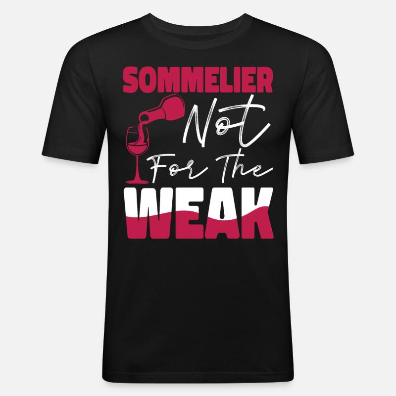 Sommelier Wine Drinking Tasting - Männer Slim Fit T-Shirt - Schwarz