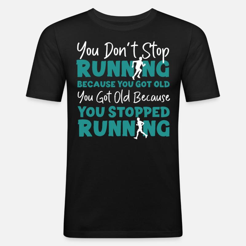 Running Runner Half Marathon - Männer Slim Fit T-Shirt - Schwarz