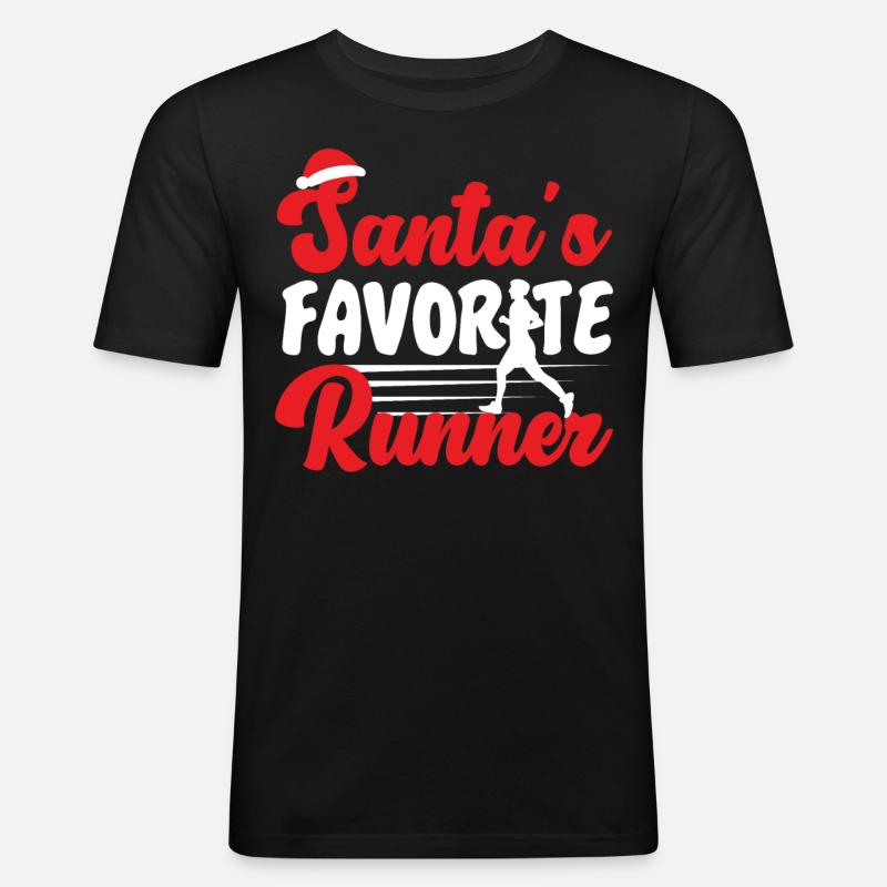 Running Runner Half Marathon - Männer Slim Fit T-Shirt - Schwarz