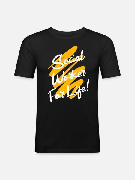 Social Work - Men's Slim Fit T-Shirt - black