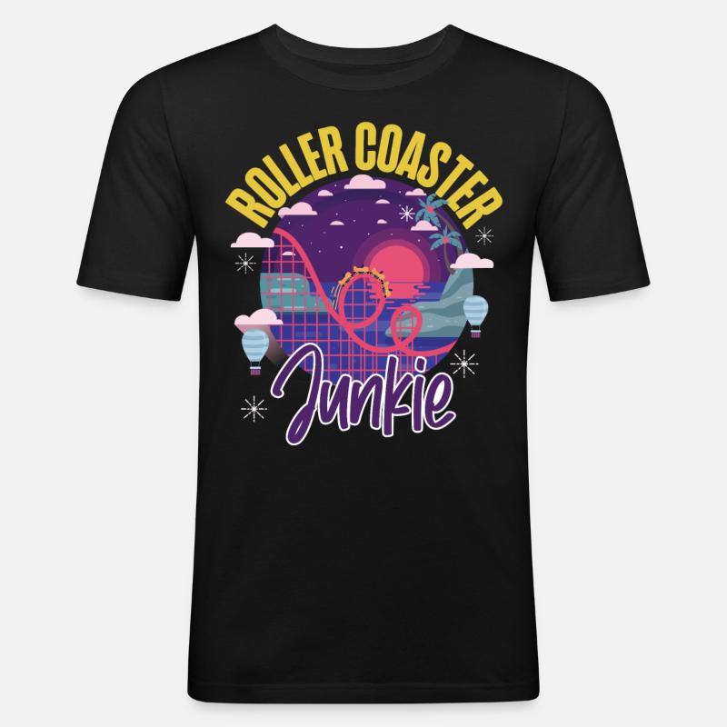 Roller Coaster Roller Coaster - T-shirt près du corps Homme - noir