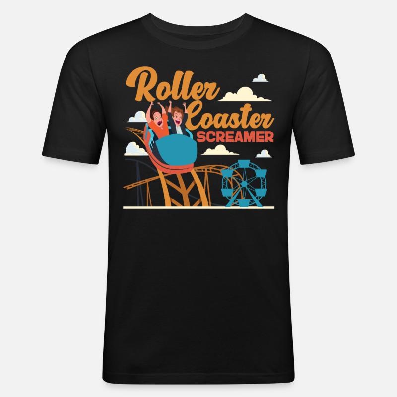 Roller Coaster Roller Coaster - T-shirt près du corps Homme - noir