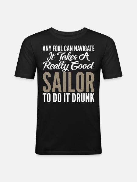 Catamaran sailing - Men's Slim Fit T-Shirt - black