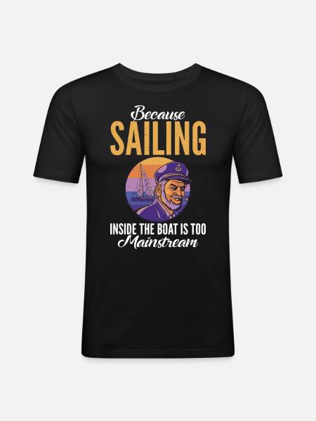 Catamaran sailing - Men's Slim Fit T-Shirt - black