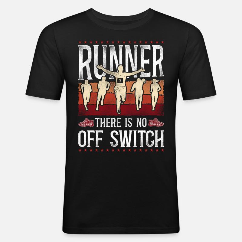 Running Runner Half Marathon - Men's Slim Fit T-Shirt - black