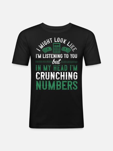 Accountant Bookkeeper Accounting - Männer Slim Fit T-Shirt - Schwarz