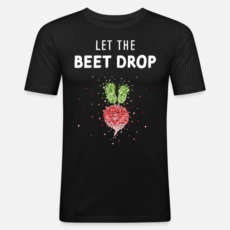 Radieschen Beet Kostümersatz Karneval Fasching - Männer Slim Fit T-Shirt - Schwarz