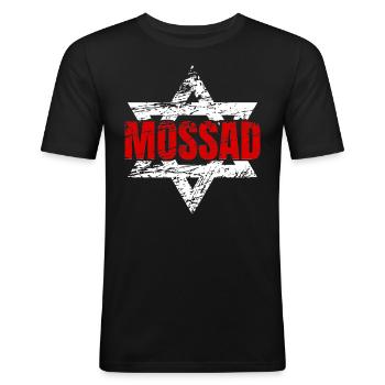 Mossad Israel Israeli Intelligence Tel Aviv - Men's Slim Fit T-Shirt - black - Front - Nik (191cm)