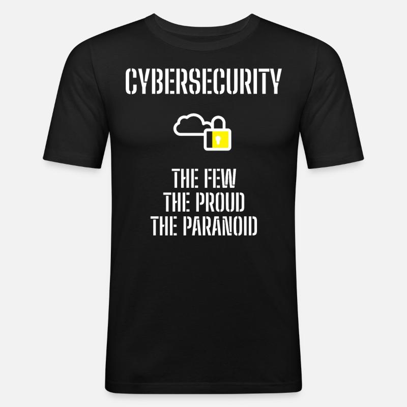 Cybersecurity - IT-Sicherheit Informatiker - Männer Slim Fit T-Shirt - Schwarz