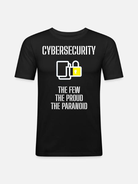 Cybersecurity - IT Security Computer Scientists - Men's Slim Fit T-Shirt - black