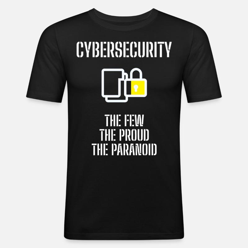 Cybersecurity - IT-Sicherheit Informatiker - Männer Slim Fit T-Shirt - Schwarz