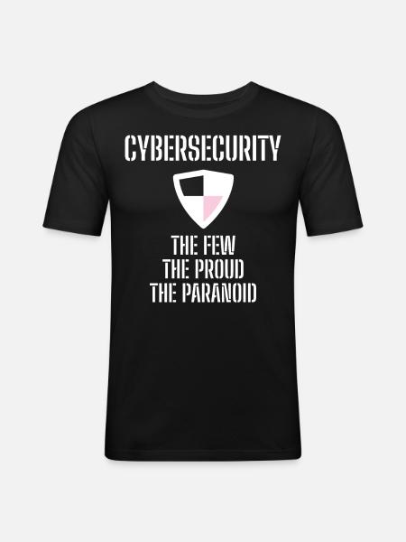 Cybersecurity - IT-Sicherheit Informatiker - Männer Slim Fit T-Shirt - Schwarz