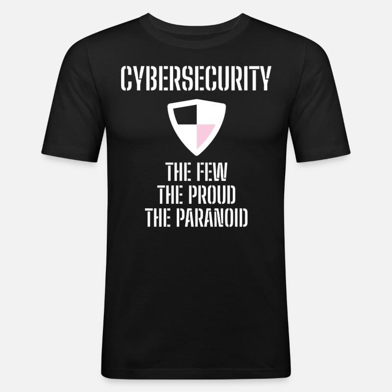 Cybersecurity - IT-Sicherheit Informatiker - Männer Slim Fit T-Shirt - Schwarz